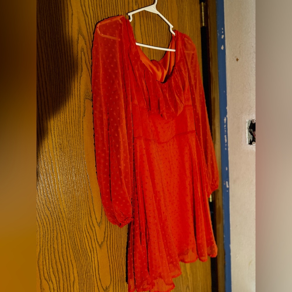 Coral colored dress